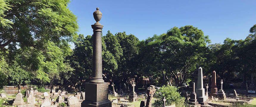 Graves at St Johns Cemetery