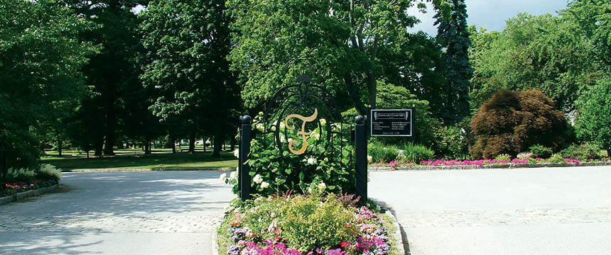 The Entrance to Ferncliff Cemetery in Hartsdale, NY