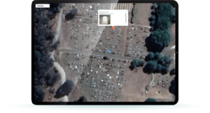 Screenshot of Example Google Cemetery Map